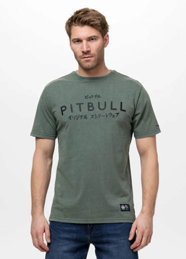 Pitbull Sports Denim Washed T-Shirt MT. FUJI